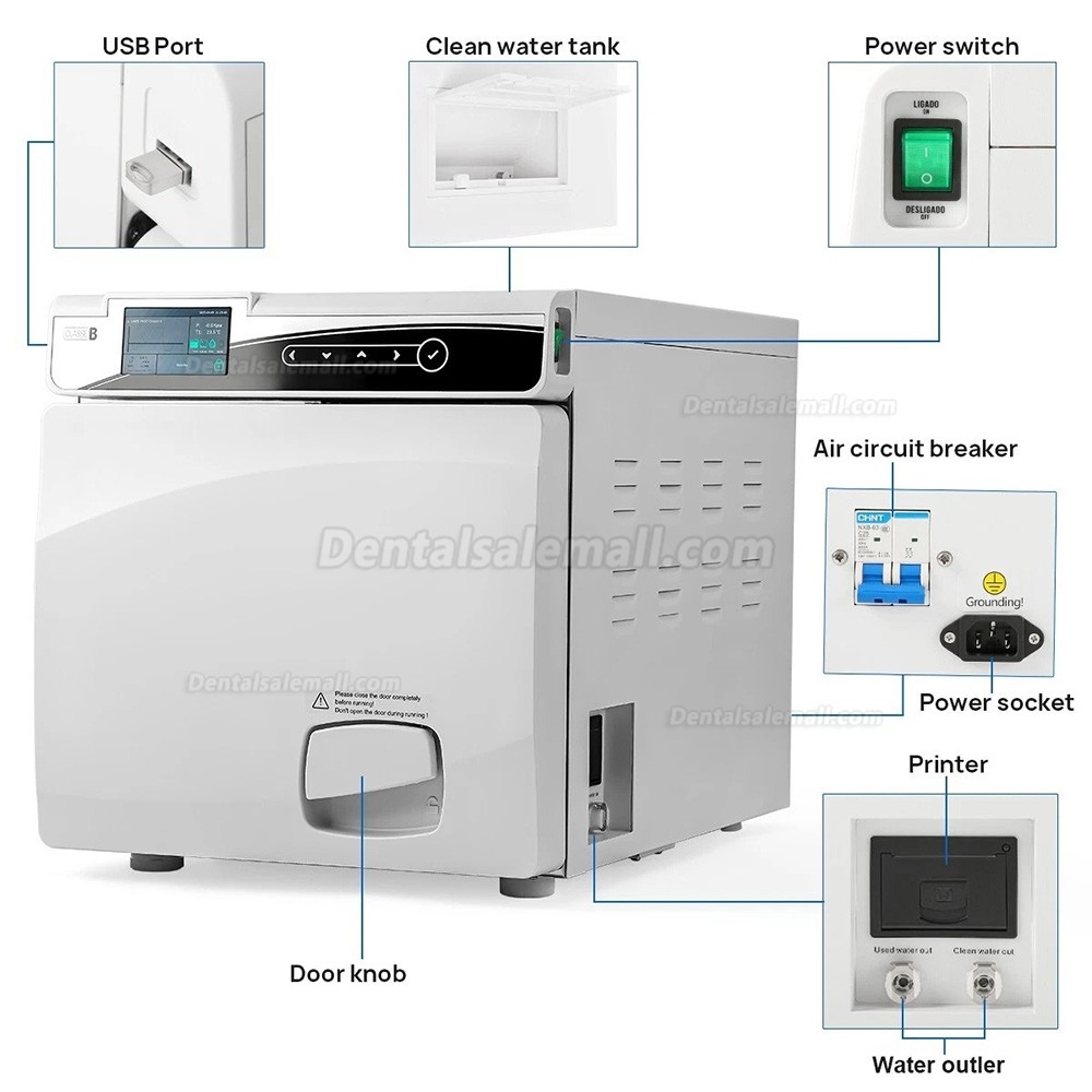 Fomos Linea 17L/22L Dental Autoclave Steam Sterilizer Class B with Printer and Drying Function